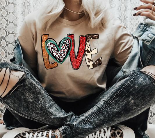 LOVE Valentine’s Day Cow print 🐄 T-Shirt